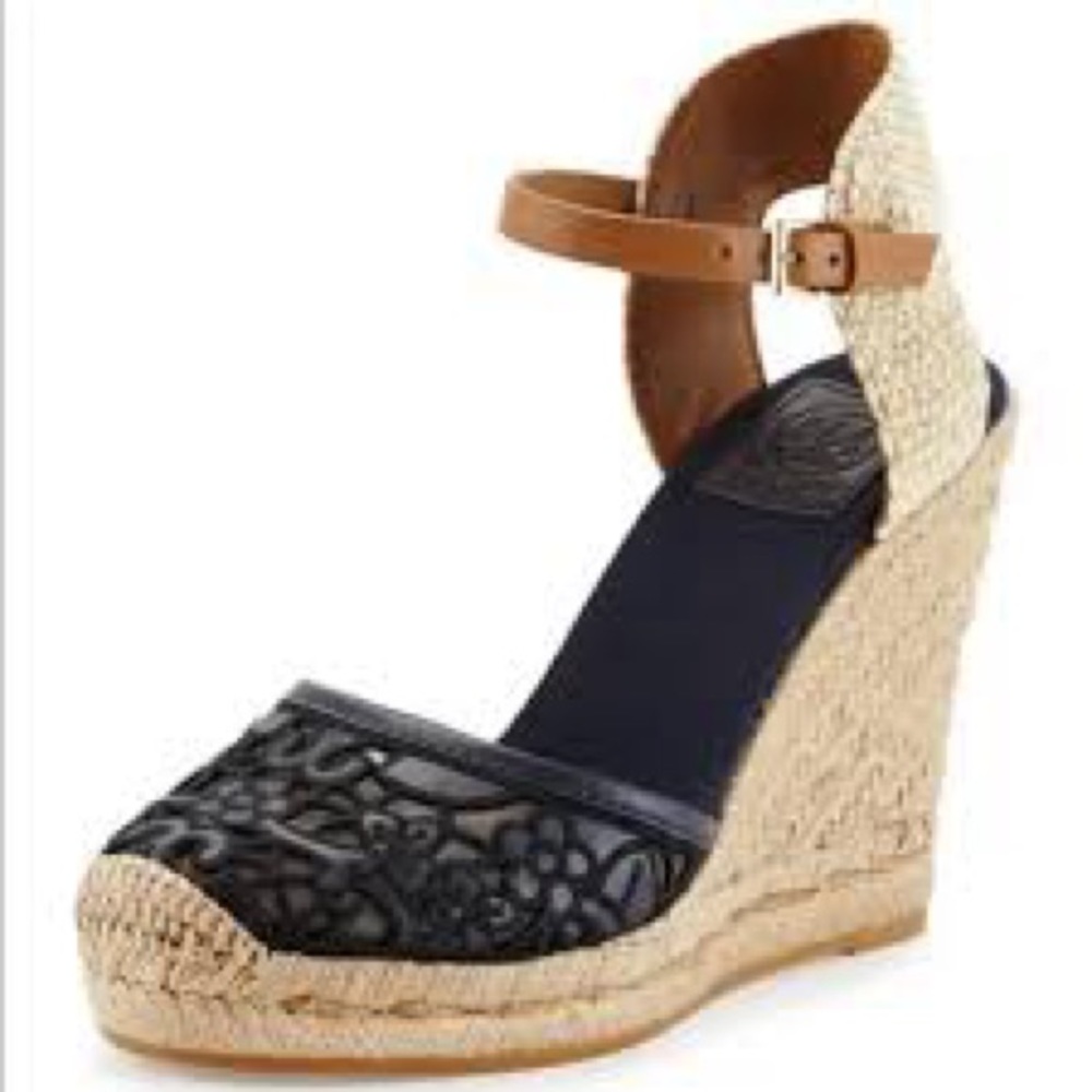 Tory Burch Lucia Lace Wedge Espadrille